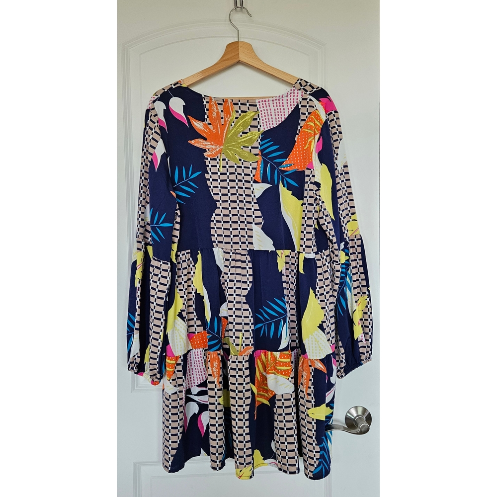 Colorful Patterned Mini Dress